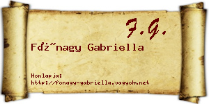 Fónagy Gabriella névjegykártya
