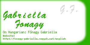 gabriella fonagy business card